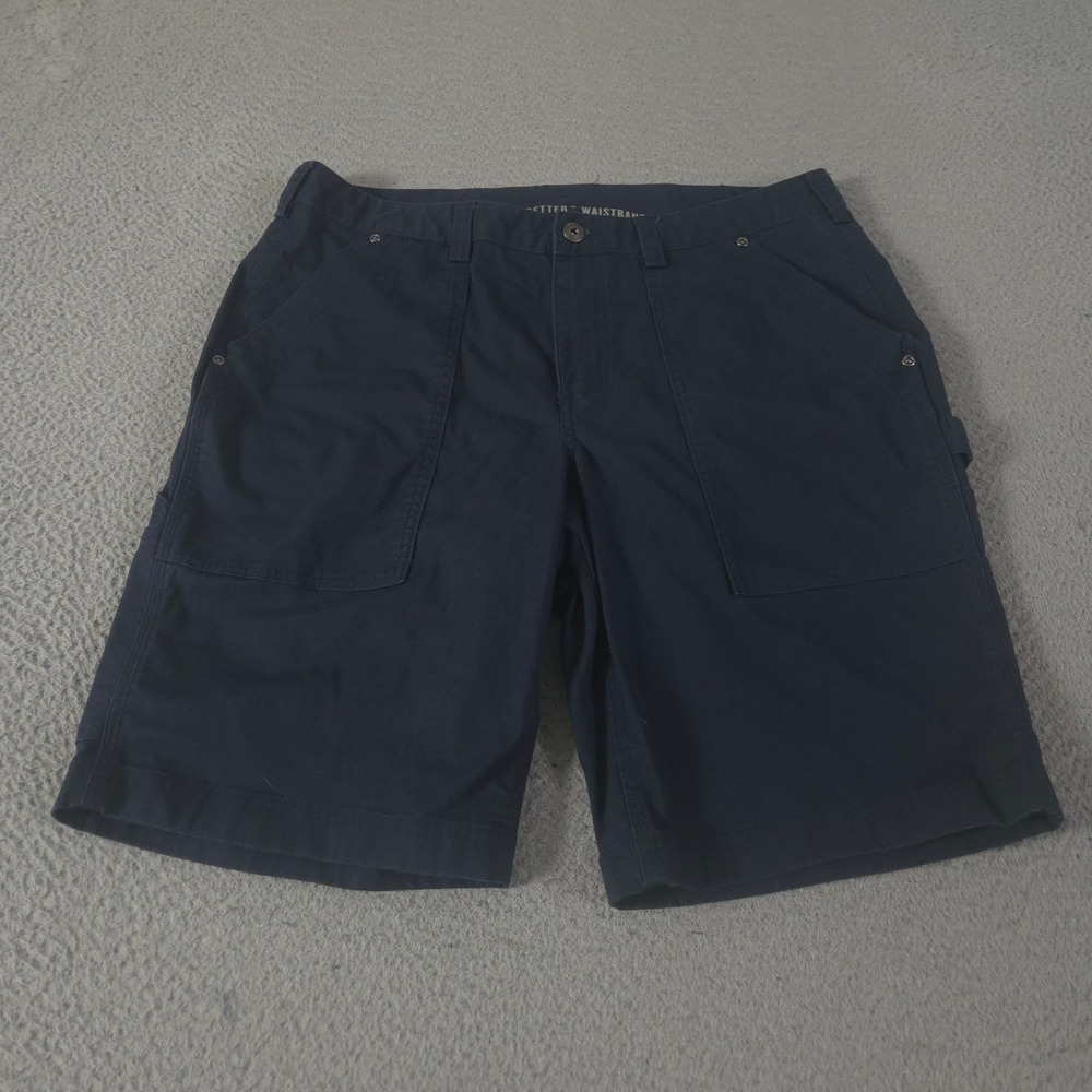 Duluth Trading Co Shorts Womens 14 Navy DuluthFlex Fire Hose Utility Pockets